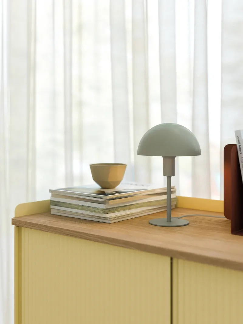 Sale Ellen Mini bordlampe, støvet grøn Lamper Til Sofabord|Lamper Til Natbord