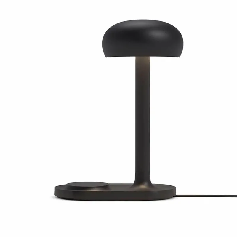 Sale Emendo bordlampe med Qi trådløs oplader, sort Lamper Til Natbord|Kontorlamper