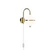 Online Eternal Moonlight væglampe m/hvid ledning, opal/messing Messinglamper|Hvide Lamper
