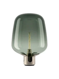Flar large bordlampe, pearl/turquoise Glas Lamper|Skrivebordslamper