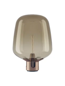 Flar large bordlampe, terra/honey Glas Lamper|Skrivebordslamper