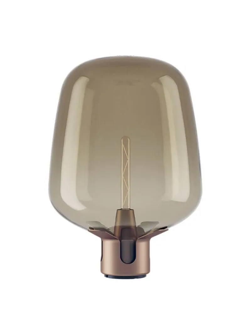 Flar large bordlampe, terra/honey Glas Lamper|Skrivebordslamper
