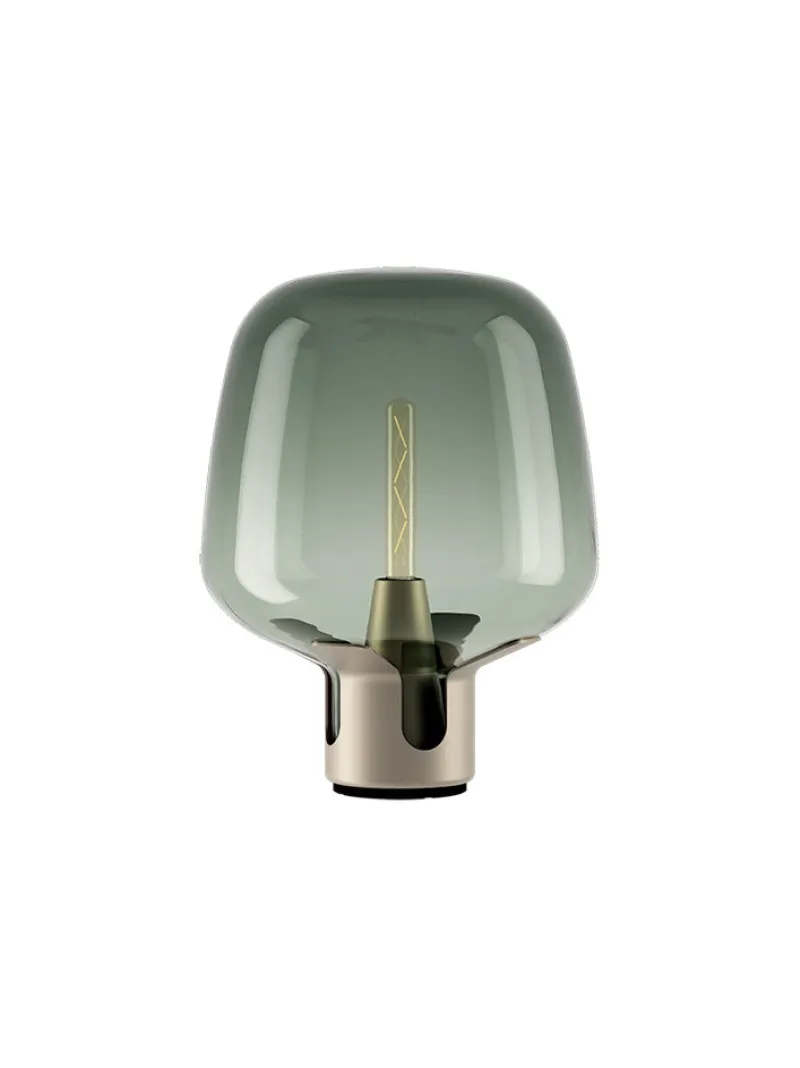 New Flar medium bordlampe, pearl/turquoise Glas Lamper|Skrivebordslamper