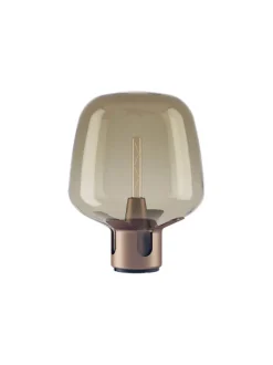 Discount Flar medium bordlampe, terra/honey Glas Lamper|Skrivebordslamper