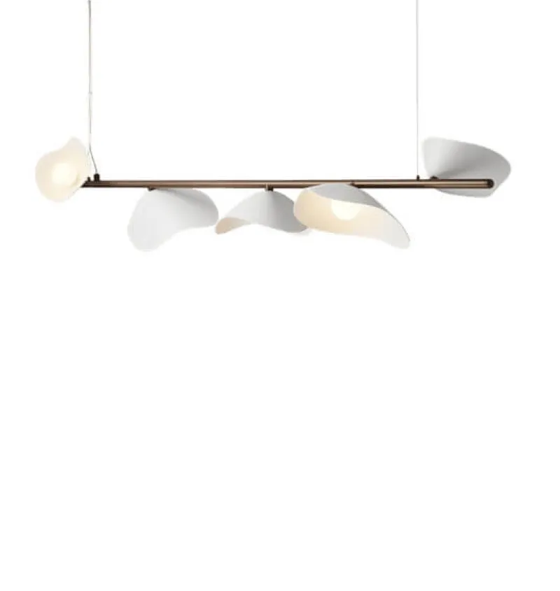 Clearance Florii 5 pendel, mørk bronze/hvid Hvide Lamper|Glas Lamper