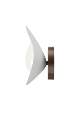 Best Florii 1 væglampe, mørk bronze/hvid Hvide Lamper|Glas Lamper
