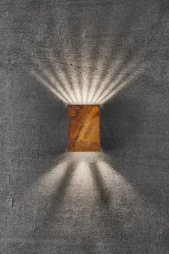 Outlet Fold 10 udendørs væglampe LED, corten Væglamper|Udendørslamper