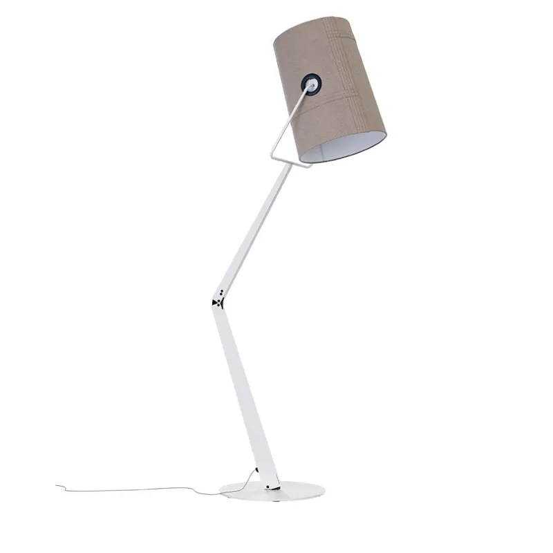 Online Fork gulvlampe, ivory/grå Standerlamper|Gulvlamper