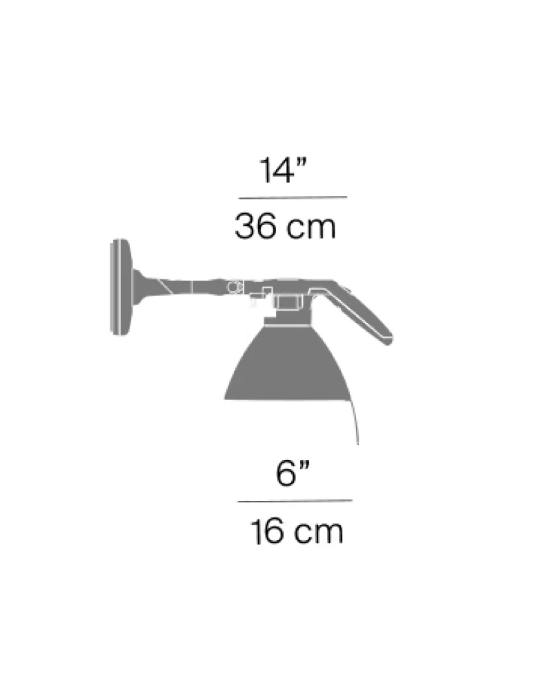 Discount Fortebraccio Ø16 væglampe / loftlampe, sort Sorte Væglamper|Læselamper