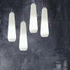 Outlet Glass Drop Pendel, Hvid Glas Lamper|Pendler