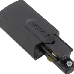 Global tilslutning - højre 1F 230V, sort Lysskinner