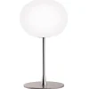 Glo-Ball T1 bordlampe, sølv Hvide Lamper|Glas Lamper