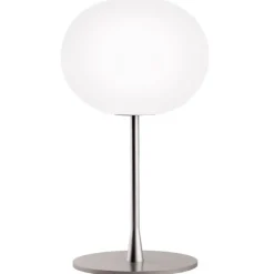 Glo-Ball T1 bordlampe, sølv Hvide Lamper|Glas Lamper