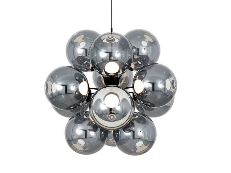 Best Globe Burst lysekrone, sølv Spisebordslamper|Moderne Lysekrone