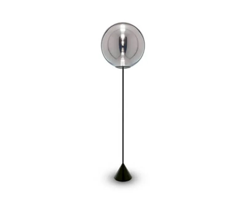 Clearance Globe Cone Slim gulvlampe, sølv Standerlamper|Gulvlamper