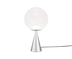 Online Globe Fat bordlampe, opal/sølv Hvide Lamper|Lamper Til Sofabord