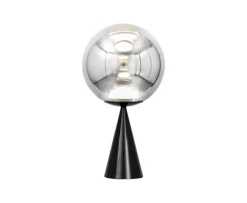 Outlet Globe Fat bordlampe, sølv/sort Lamper Til Sofabord|Lamper Til Reol