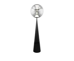Outlet Globe Fat gulvlampe, sølv/sort Standerlamper|Gulvlamper