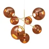 Globe lysekrone large, kobber Spisebordslamper|Moderne Lysekrone