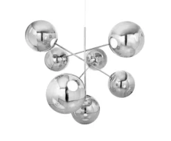 New Globe lysekrone large, sølv Spisebordslamper|Moderne Lysekrone
