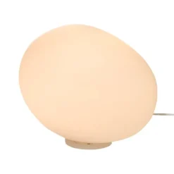 Outlet Gregg grande bordlampe dæmpbar, hvid Hvide Lamper|Glas Lamper