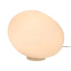 Outlet Gregg grande bordlampe on/off, hvid Hvide Lamper|Glas Lamper