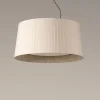 Discount GT7 pendel Ø90, natur m/nikkel baldakin Spisebordslamper|Entre Lamper