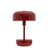Sale Haipot portable bordlampe/batterilampe, mørkerød Transportable Lamper|Lamper Til Reol