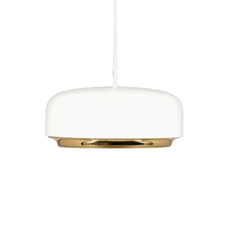 Hazel mini pendel, hvid/messing Messinglamper|Hvide Lamper