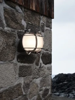 Discount Helford udendørs væglampe, nikkel Væglamper|Udendørslamper