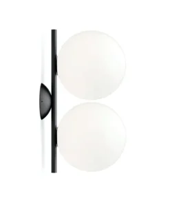 Outlet IC Light C/W1 Double væglampe/loftlampe, sort Sorte Væglamper