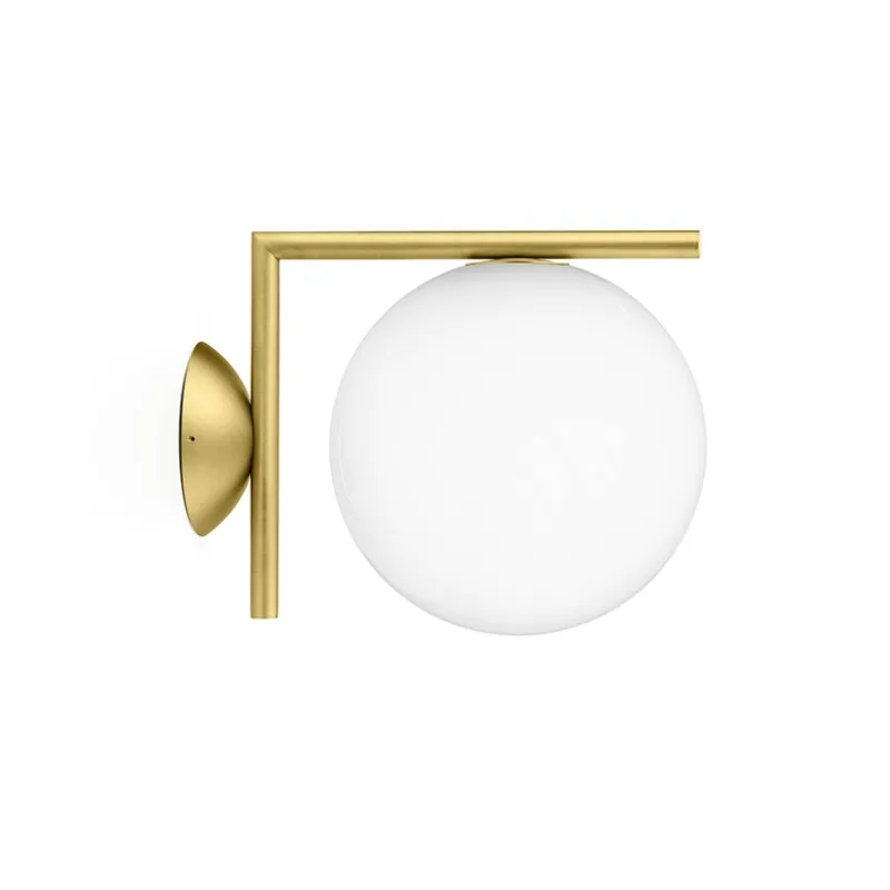 New IC Light C/W1 udendørs væglampe/loftlampe, messing Glas Lamper|Væglamper
