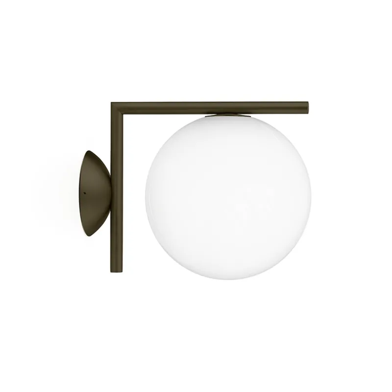 Clearance IC Light C/W1 udendørs væglampe/loftlampe, brun Glas Lamper|Udendørslamper
