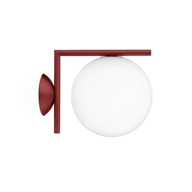 Clearance IC Light C/W1 udendørs væglampe/loftlampe, rød Glas Lamper|Væglamper