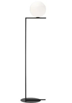 Discount IC Light F2 gulvlampe, sort Glas Lamper|Standerlamper