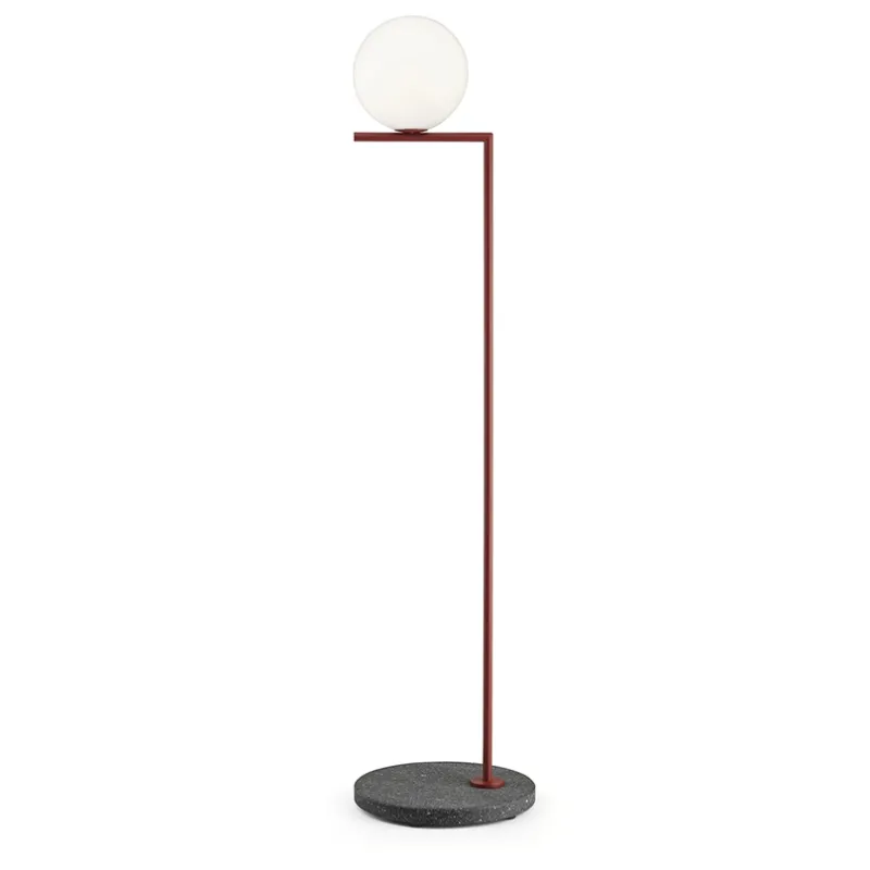 Sale IC Light F1 udendørs gulvlampe, rød/sort lava Glas Lamper|Standerlamper
