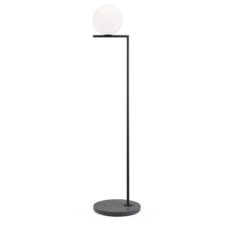 Clearance IC Light F1 udendørs gulvlampe, sort/sort lava Glas Lamper|Standerlamper