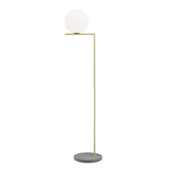 Sale IC Light F2 udendørs gulvlampe, messing/grå lava Glas Lamper|Standerlamper
