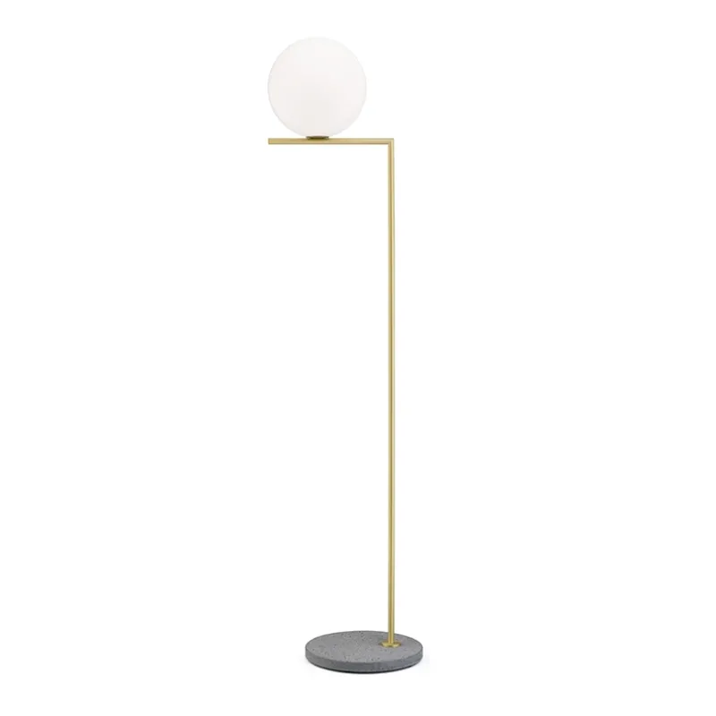 Sale IC Light F2 udendørs gulvlampe, messing/grå lava Glas Lamper|Standerlamper