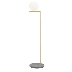 Sale IC Light F1 udendørs gulvlampe, messing/grå lava Messinglamper|Glas Lamper