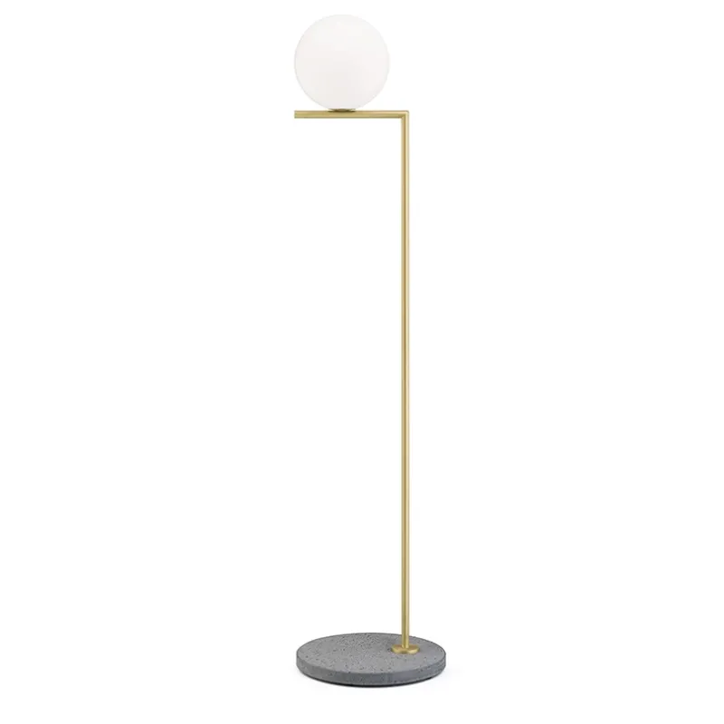 Sale IC Light F1 udendørs gulvlampe, messing/grå lava Messinglamper|Glas Lamper