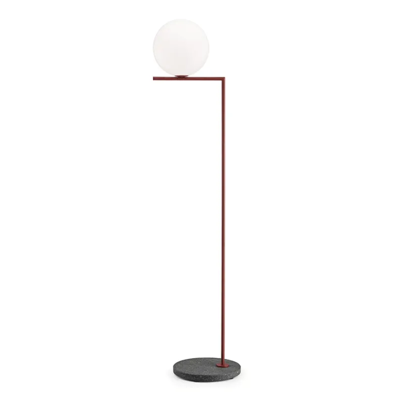 IC Light F2 udendørs gulvlampe, rød/sort lava Glas Lamper|Standerlamper