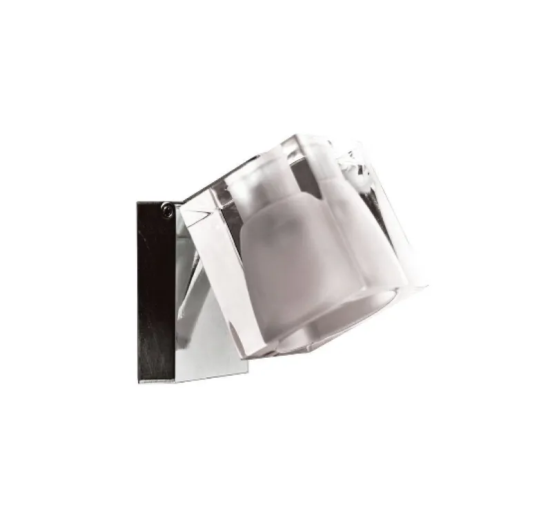 Hot Ice Cube væg/loftlampe, klar/krom Glas Lamper|Spejllampe