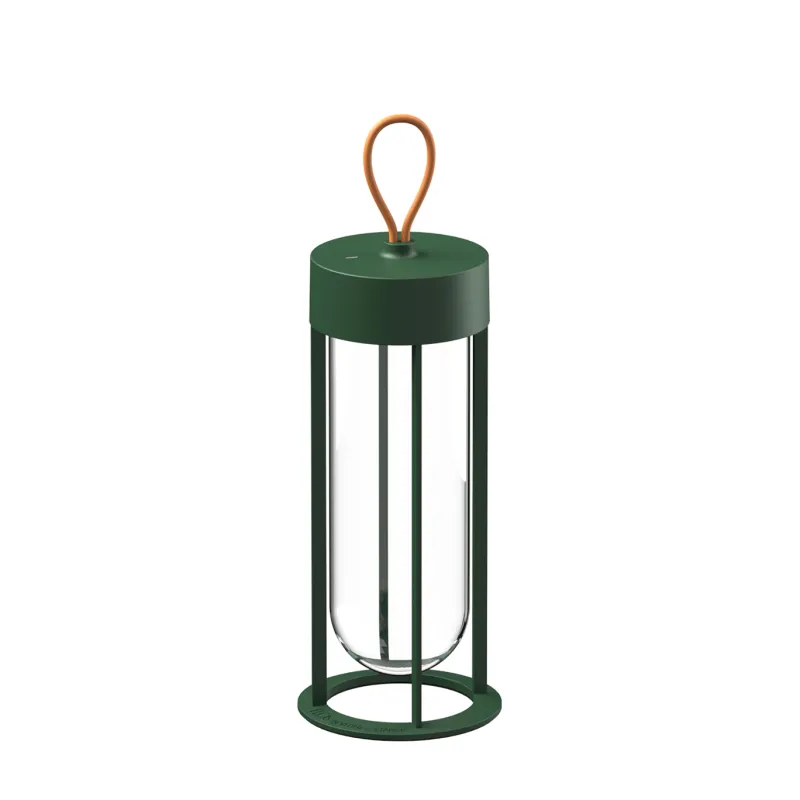 Hot In Vitro Unplugged udendørs batterilampe, forest green Transportable Lamper|Terrasselamper