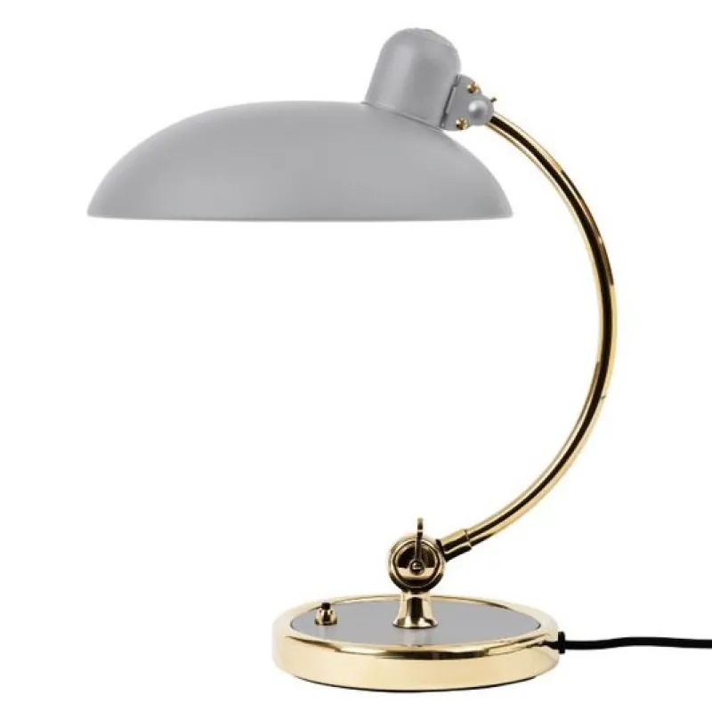 New 6631-T Luxus bordlampe, easy grey/messing Skrivebordslamper|Læselamper