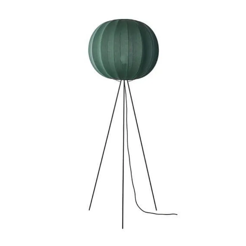 Clearance Knit-Wit Ø60 gulvlampe høj, tweed grøn Standerlamper|Gulvlamper