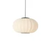 Online Knit-Wit Ø57 oval pendel LED, pearl hvid Spisebordslamper|Hængelamper