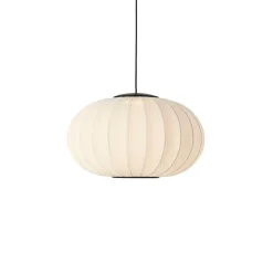 Online Knit-Wit Ø57 oval pendel LED, pearl hvid Spisebordslamper|Hængelamper