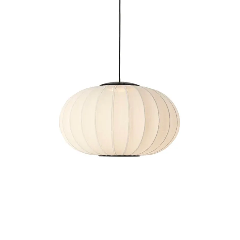 Online Knit-Wit Ø57 oval pendel LED, pearl hvid Spisebordslamper|Hængelamper