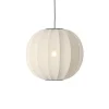 New Knit-Wit Ø60 rund pendel, pearl hvid Hvide Lamper|Spisebordslamper